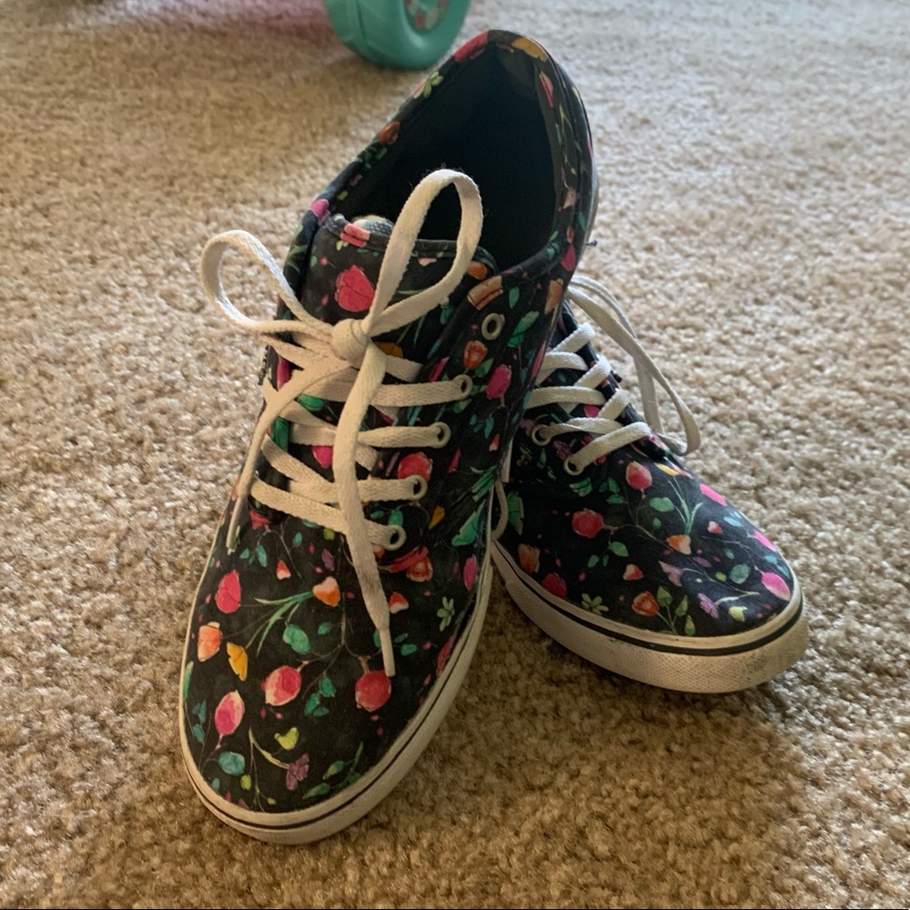 Vans authentic floral shoes